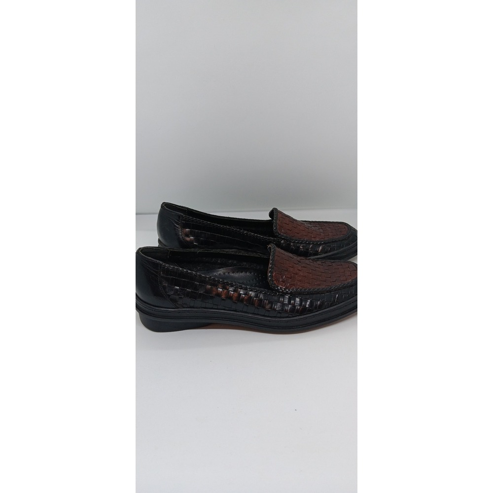 Trotters Womens Woven Loafers Black Brown Slip On Shoes Size 7N Narrow T2186 - Picture 7 of 7
